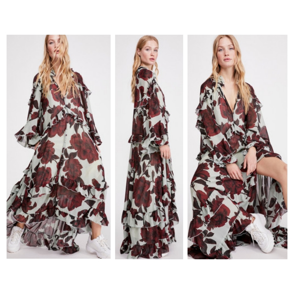 Free People Hearts Run Wild Dress w/o slip - Picture 9 of 16
